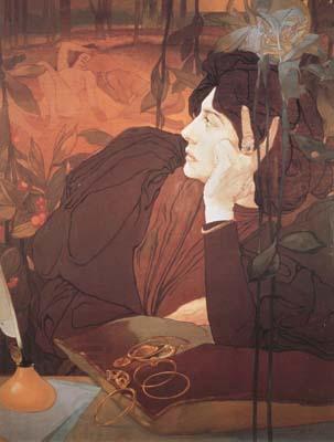 Georges de  Feure The Voice of Evil (mk19) oil painting picture